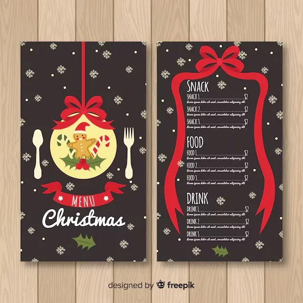 Gingerbread man christmas menu 23 2147972478